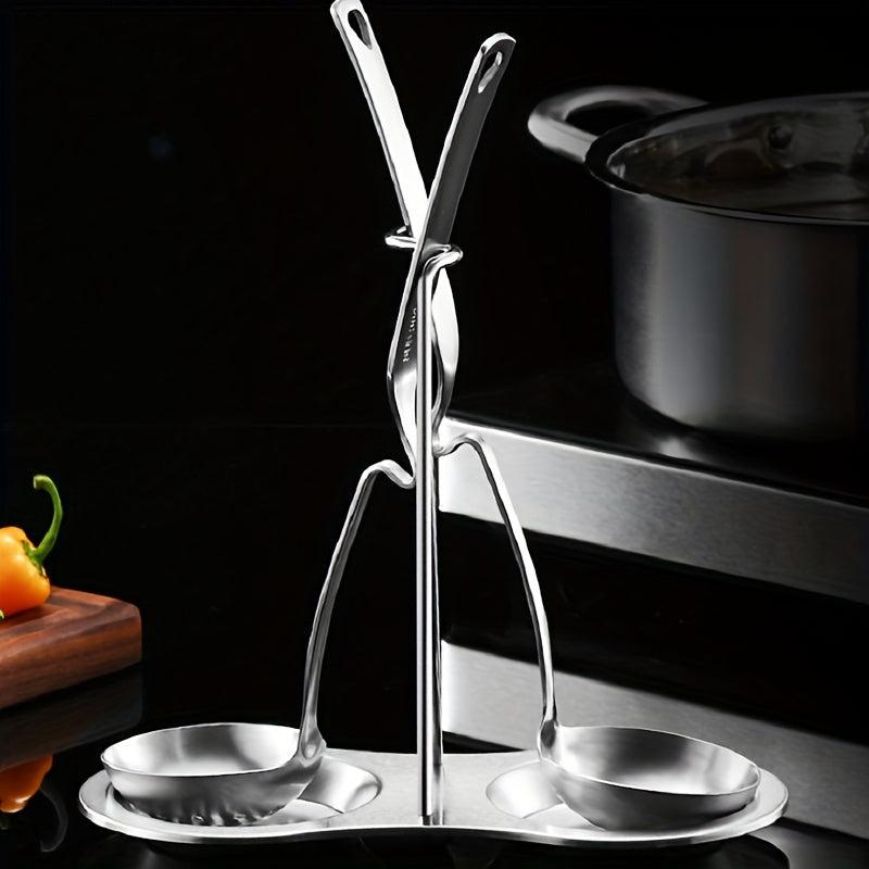 Stainless Steel Ladle Spoon Rack for Kitchen Utensils