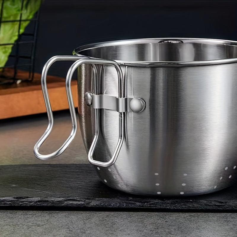 Stainless Steel Drain Basket Hanging Storage Filter Strainer