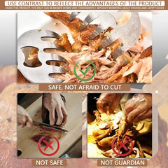 Stainless Steel Meat Shredder with Wooden Handle for BBQ