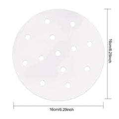100pcs Round Steamer Paper Disposable Barbecue Silicone Paper Steamer Pad