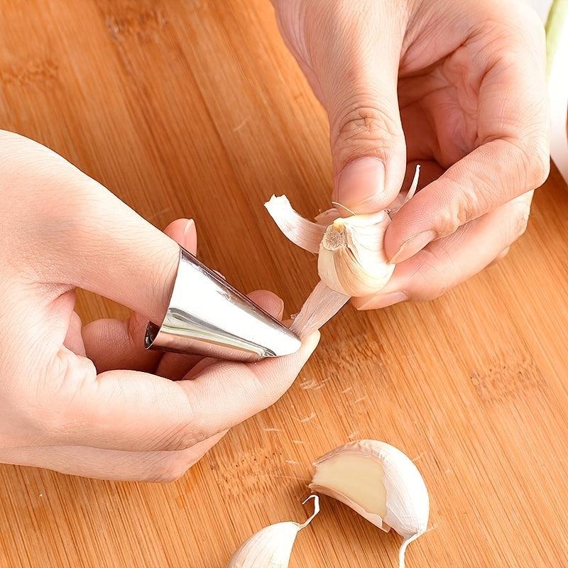 4pcs Silkworm Bean Peeling Finger Ring Tool