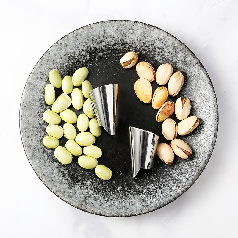 4pcs Silkworm Bean Peeling Finger Ring Tool