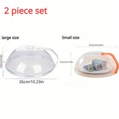 Set Of 3 Microwave Oven Heating Splash Guard Kitchen Tool Rack