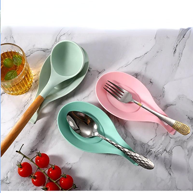 Silicone Spoon Rest Heat Insulated Utensils Rest Kitchen Gadget