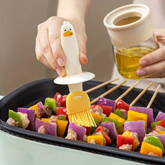 2 IN 1 Kitchen Olive Container With Silicone Pastry Basting Brush