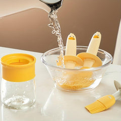 2 IN 1 Kitchen Olive Container With Silicone Pastry Basting Brush
