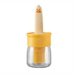 2 IN 1 Kitchen Olive Container With Silicone Pastry Basting Brush