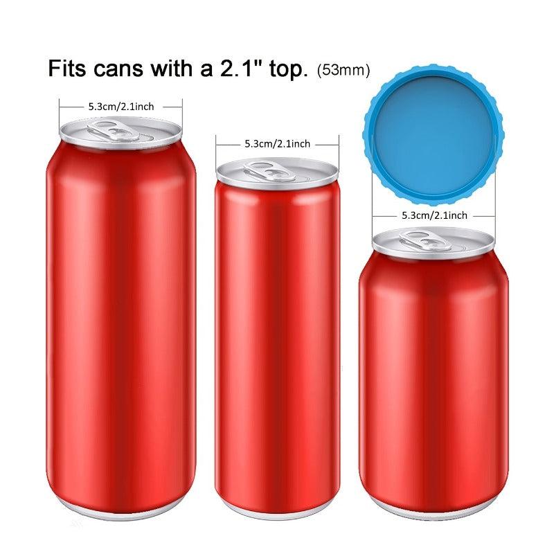 6pcs Reusable Silicone Can Lids Leak proof And Dust Proof Sealing Caps