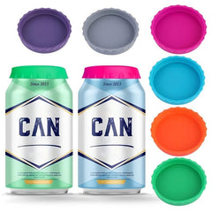 6pcs Reusable Silicone Can Lids Leak proof And Dust Proof Sealing Caps