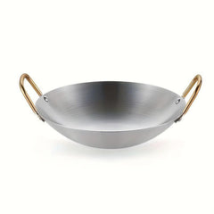 Stainless Steel Paella Pan Round Frying Pan Chinese Wok
