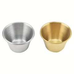 1pc Stainless Steel Sauce Cup Round Ramekin Condiment Sauce Cups Dipping Bowl