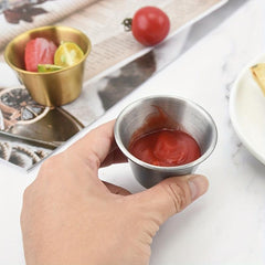 1pc Stainless Steel Sauce Cup Round Ramekin Condiment Sauce Cups Dipping Bowl