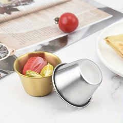 1pc Stainless Steel Sauce Cup Round Ramekin Condiment Sauce Cups Dipping Bowl