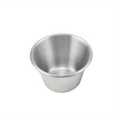 1pc Stainless Steel Sauce Cup Round Ramekin Condiment Sauce Cups Dipping Bowl