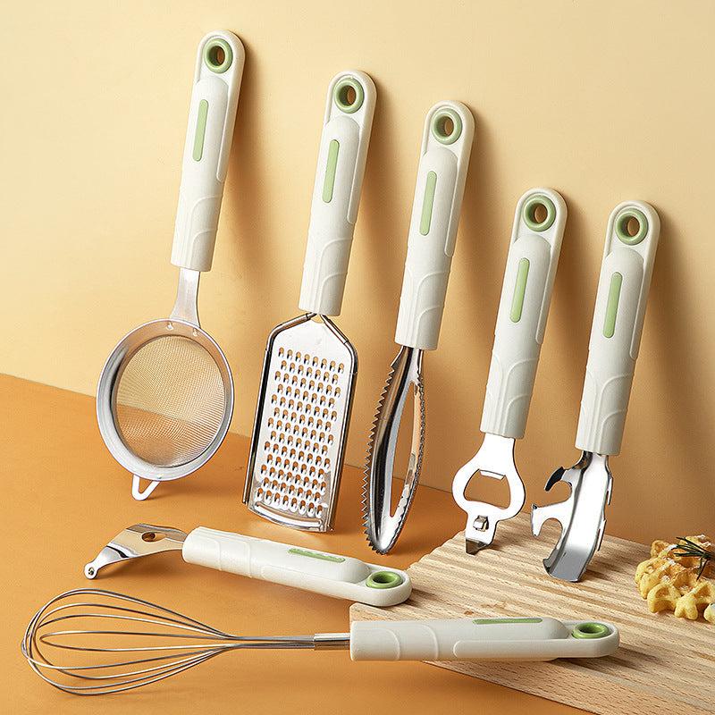 7pcs Kitchen Utensils Set Grater Peeler Whisk Can Opener Gadgets