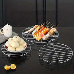 201 Stainless Steel Steaming Rack Steaming Grid Round Mini Small Steamer