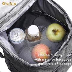 Reusable Thermal Lunch Bag with Cup Holders