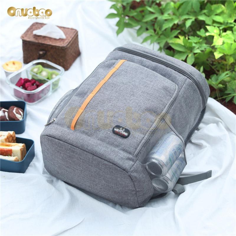 Reusable Thermal Lunch Bag with Cup Holders