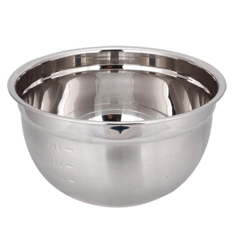 Thickened Stainless Steel Egg Beater with Splash-Proof Round Bottom