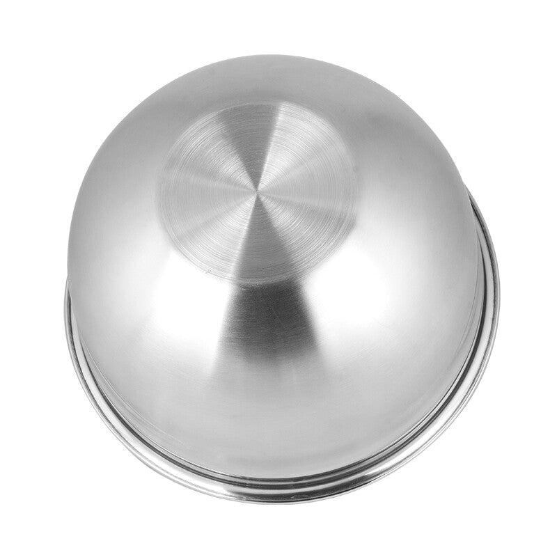 Thickened Stainless Steel Egg Beater with Splash-Proof Round Bottom