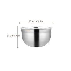 Thickened Stainless Steel Egg Beater with Splash-Proof Round Bottom
