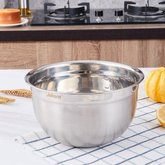 Thickened Stainless Steel Egg Beater with Splash-Proof Round Bottom