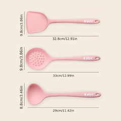 3pcs Silicone Turner Spatulas For Cooking Nonstick Kitchen Wok Turner