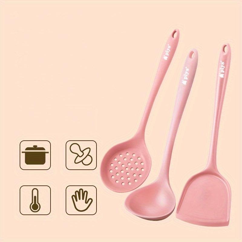 3pcs Silicone Turner Spatulas For Cooking Nonstick Kitchen Wok Turner