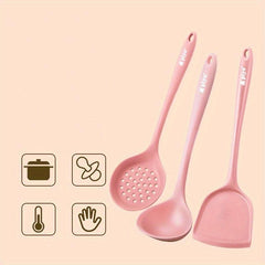 3pcs Silicone Turner Spatulas For Cooking Nonstick Kitchen Wok Turner