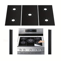 5pcs Gas Stove Burner Covers with 2pcs Gap Covers - Heat Resistant and Washable
