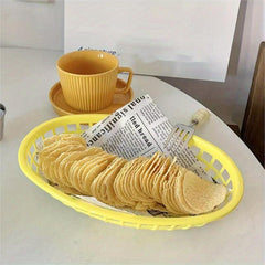 3pcs Plastic Bread Basket Hamburger Popcorn Fries Basket