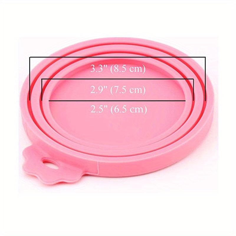 4pcs Silicone Can Lids for Pet Food, Universal 3 In 1, Dog Cat, Kitchen Gadgets