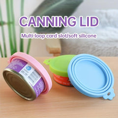 4pcs Silicone Can Lids for Pet Food, Universal 3 In 1, Dog Cat, Kitchen Gadgets