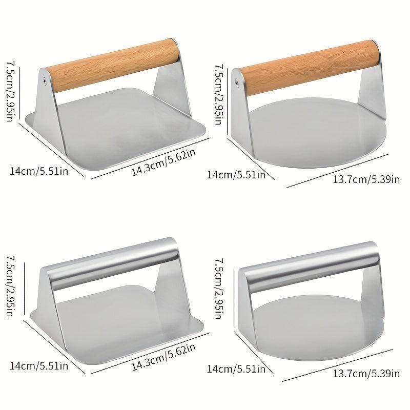 Stainless Steel Burger Press Smasher Kit for Griddle