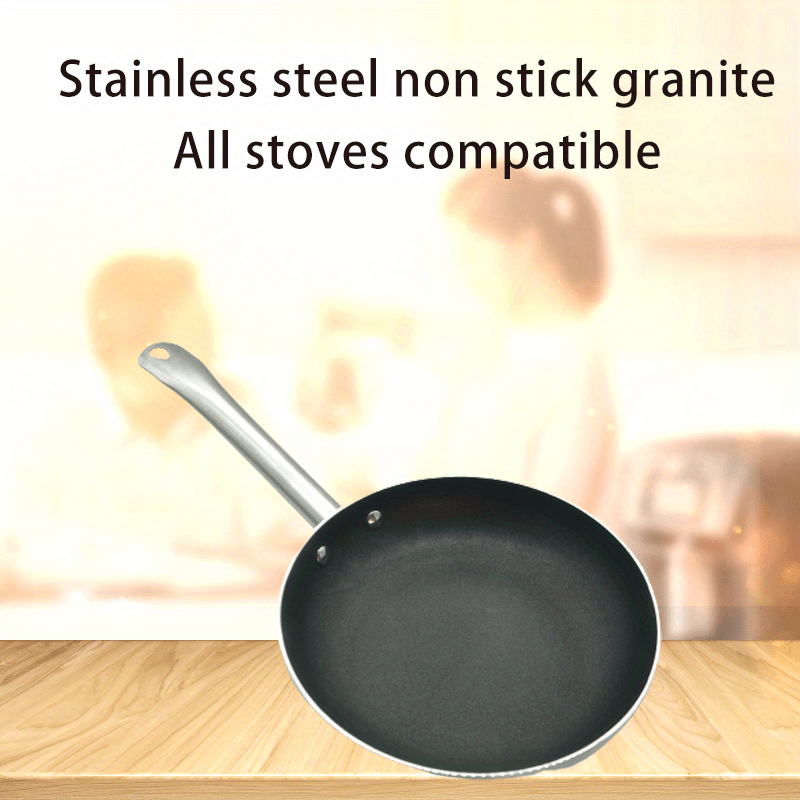 Nonstick Stainless Steel Frying Pan for Gas Stove Top & Induction Cooker