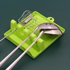Kitchen Spatula Rack Spoon Pad Pot Cover Holder Plate Storage