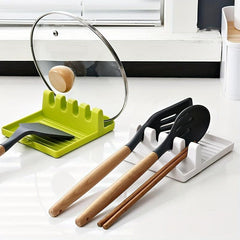 Kitchen Spatula Rack Spoon Pad Pot Cover Holder Plate Storage