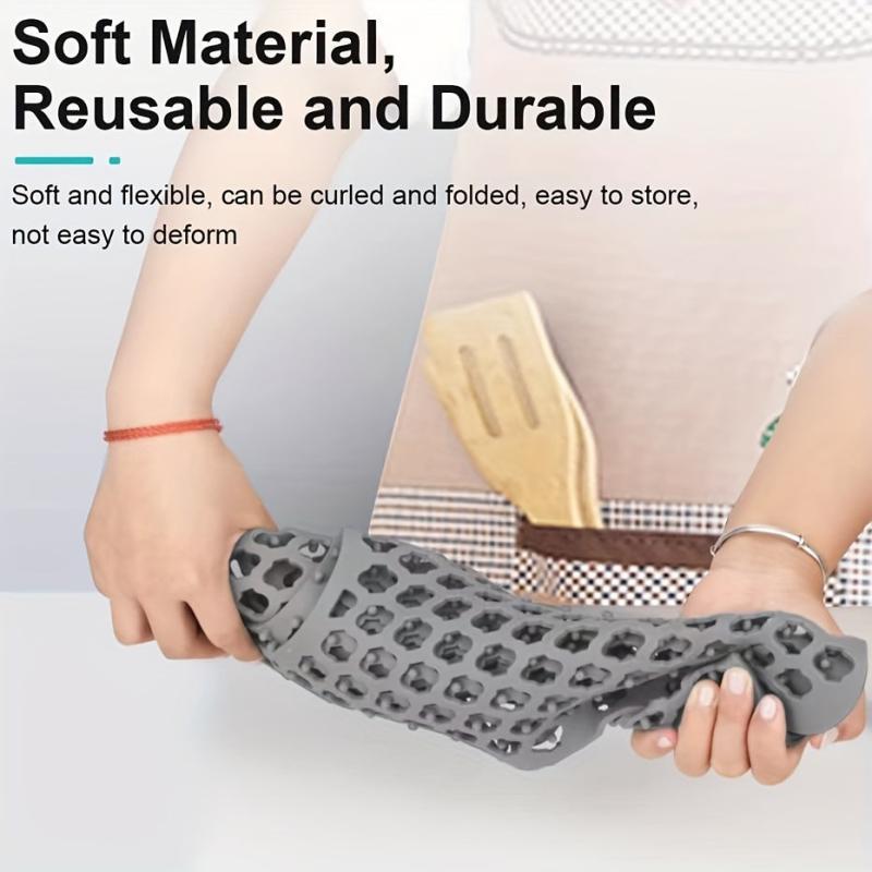 Heat-resistant Silicone Sink Mat, Anti-skid, Mesh Design