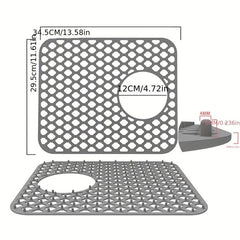 Heat-resistant Silicone Sink Mat, Anti-skid, Mesh Design