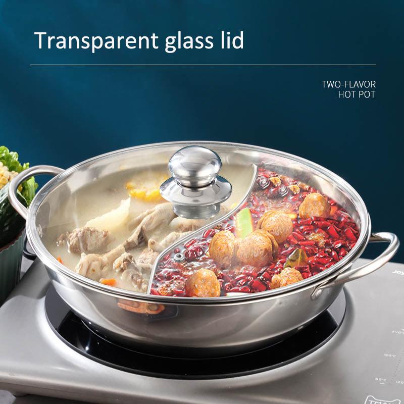 Sichuan Hot Pot Stainless Steel Cooking Pot For Gas Stovetop