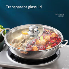 Sichuan Hot Pot Stainless Steel Cooking Pot For Gas Stovetop