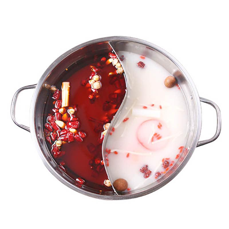Sichuan Hot Pot Stainless Steel Cooking Pot For Gas Stovetop