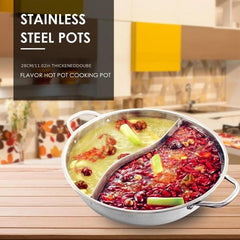Sichuan Hot Pot Stainless Steel Cooking Pot For Gas Stovetop