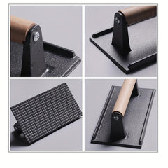 Cast Iron Meat Press Plate for Grilling BBQ Sandwiches