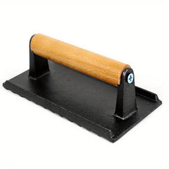 Cast Iron Meat Press Plate for Grilling BBQ Sandwiches