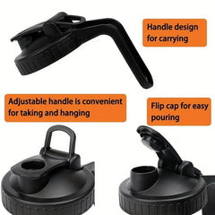 Mason Jar Lids w/ Pour Spout & Handle Airtight Leak-proof Cap