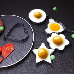 4pcs Stainless Steel Egg Pancake Shaper Omelette Mold Frying Egg Tools