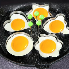 4pcs Stainless Steel Egg Pancake Shaper Omelette Mold Frying Egg Tools