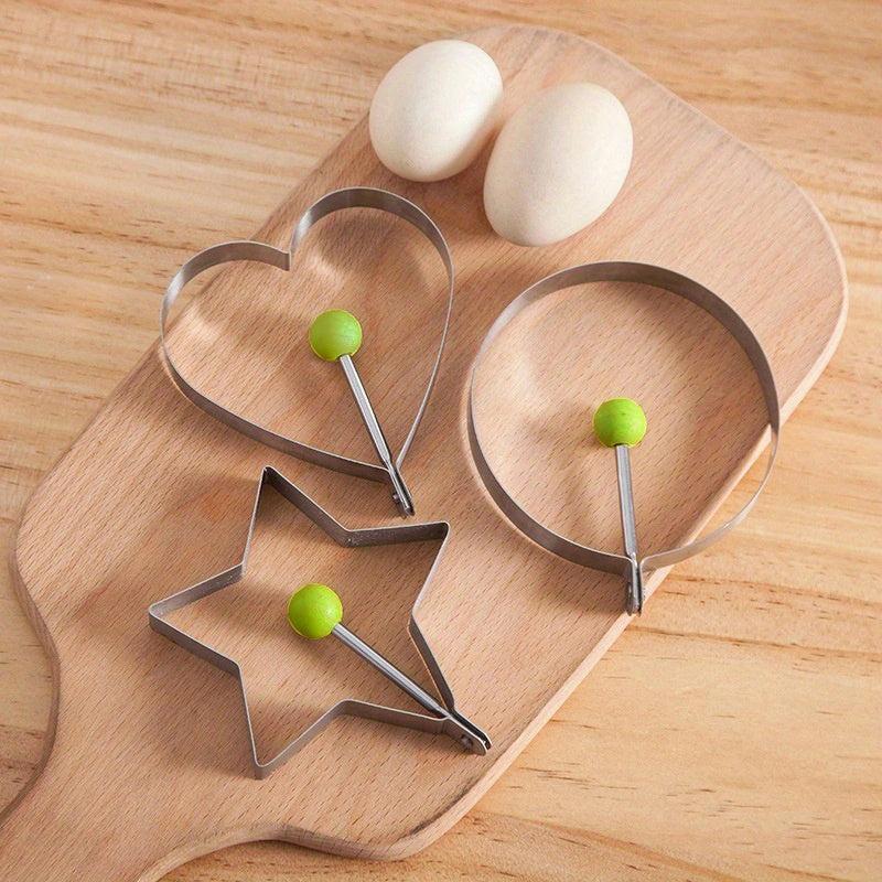 5pcs Fried Egg Rings Pancake Mold Maker Non Stick Stainless Steel Egg Form