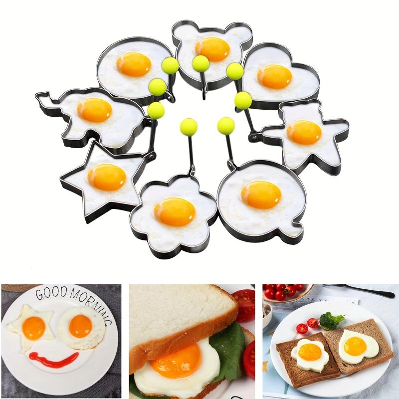 5pcs Fried Egg Rings Pancake Mold Maker Non Stick Stainless Steel Egg Form